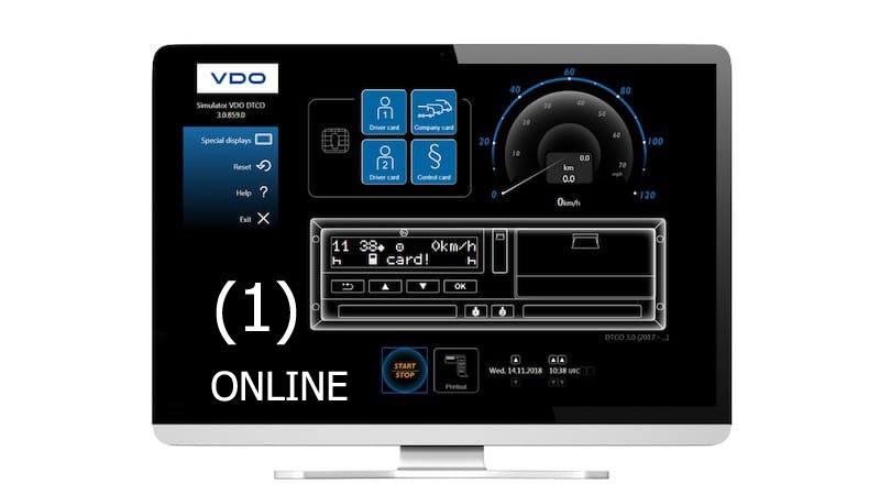 SYMULATOR TACHOGRAFÓW VDO 1.4 - 4.0 <br> online (1)